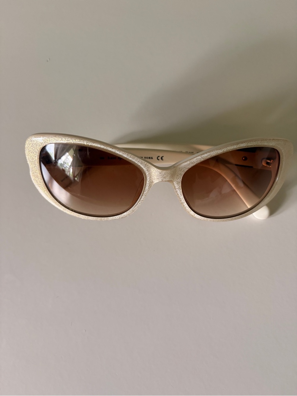 Women's Cream Cat-Eye Sunglasses - Brown Lenses
